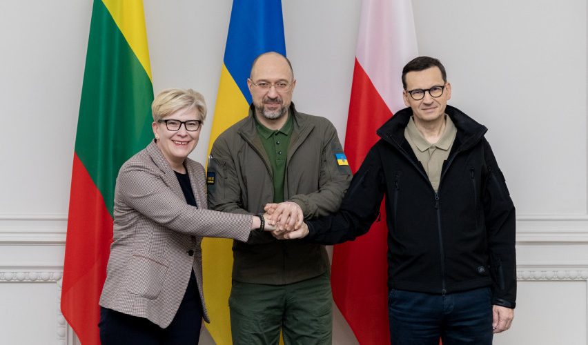 Liublino trikampio premjerų susitikime Kyjive – parama Ukrainai ir sutarimas dėl tolimesnio trišalio bendradarbiavimo stiprinimo