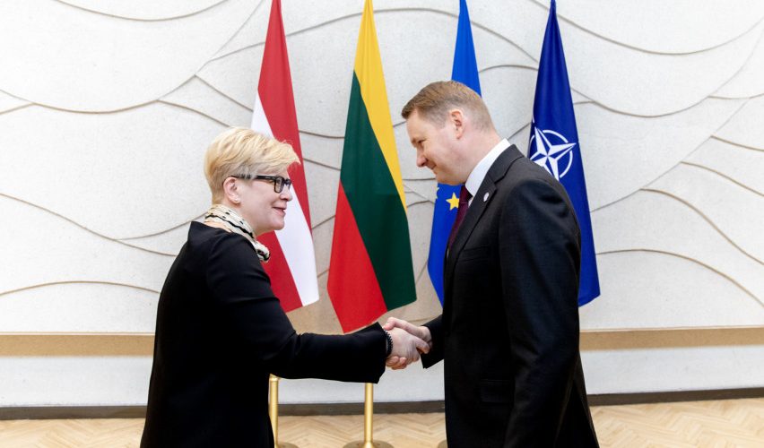 Ministrė Pirmininkė susitiko su Latvijos Parlamento Pirmininku Edvardu Smilteniu