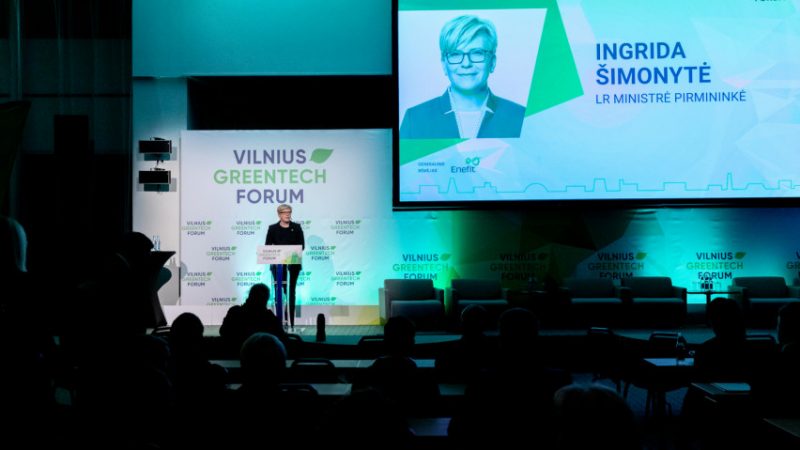 Premjerė dalyvavo „GreenTech Vilnius“ forumo atidaryme