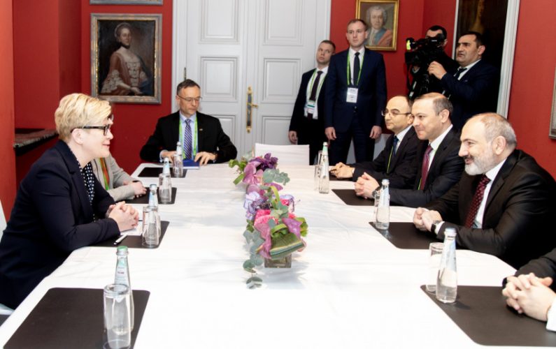 Ministrė Pirmininkė Miunchene susitiko su Armėnijos Ministru Pirmininku Nikolu Pašinianu