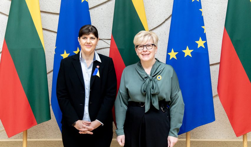 Ministrė Pirmininkė susitiko su Europos vyriausiąja prokurore  