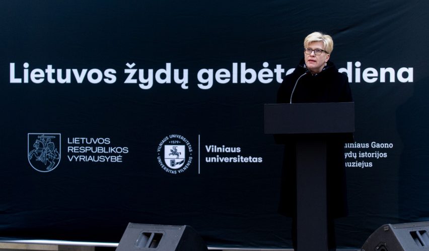 Premjerė pagerbė Pasaulio tautų teisuolius: Lietuvos žydų gelbėtojai šiandien yra mums drąsos ir pasiaukojimo simbolis