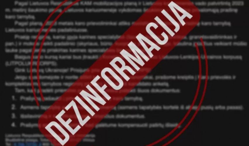 Būkite budrūs: Krašto apsaugos ministerijos vardu skleidžiama dezinformacija