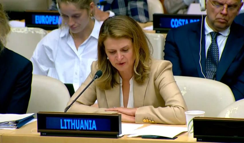 Vyriausybės kanclerė JT: Rusijos nusikaltimų Ukrainoje autoriams išvengus teisingumo, nuo ateities karų ir smurto pavojaus saugus nebus niekas