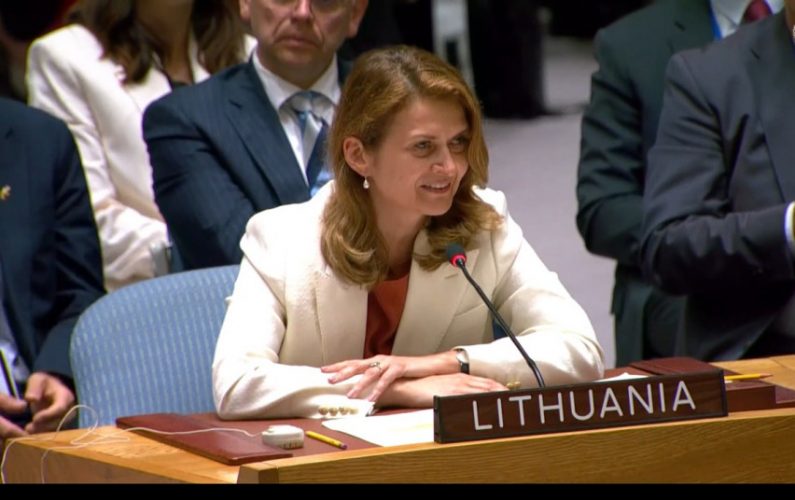 Vyriausybės kanclerė JT Saugumo Taryboje: Rusijos agresijos ignoravimas kelia pavojų daugelio valstybių ir tarptautinės santvarkos ateičiai 