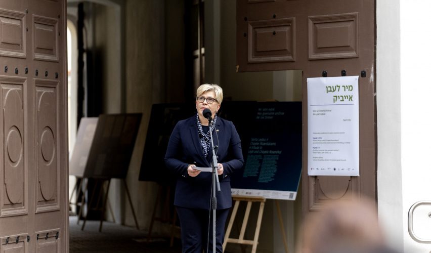 Ministrė Pirmininkė dalyvavo Vilniaus geto sunaikinimo 80-mečio minėjime