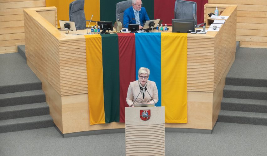 Prasidėjusioje Seimo rudens sesijoje Ministrė Pirmininkė pristatė Vyriausybės prioritetus