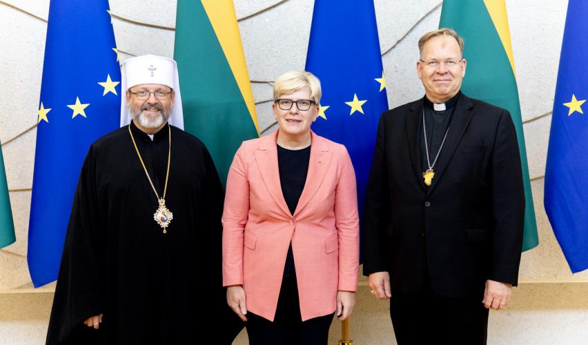 Premjerė susitiko su Ukrainos graikų apeigų katalikų Bažnyčios ir Lietuvos katalikų Bažnyčios vadovais 