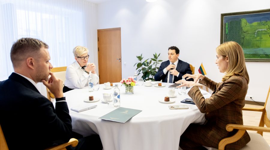 Premjerė susitiko su EP Pirmininke Roberta Metsola: mūsų visų pareiga remiant Ukrainą – nepavargti ir nelėtinti tempo