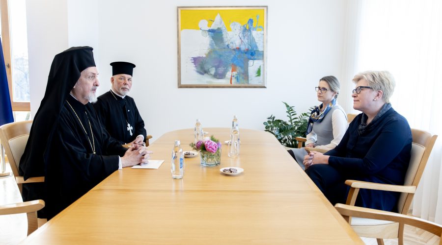 Premjerė susitiko su Chalkedono arkivyskupu metropolitu Emanueliu ir Visuotinio patriarcho egzarchu Lietuvoje Justinu