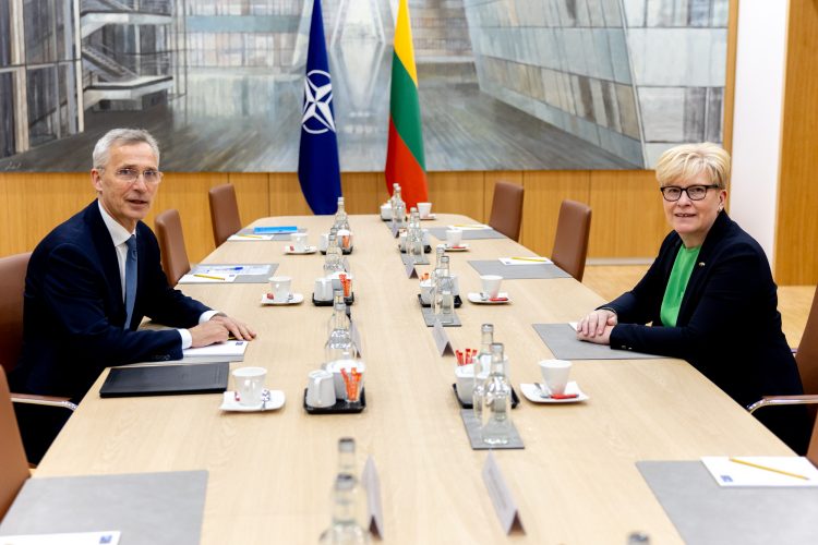Premjerė Briuselyje susitiko su NATO Generaliniu sekretoriumi