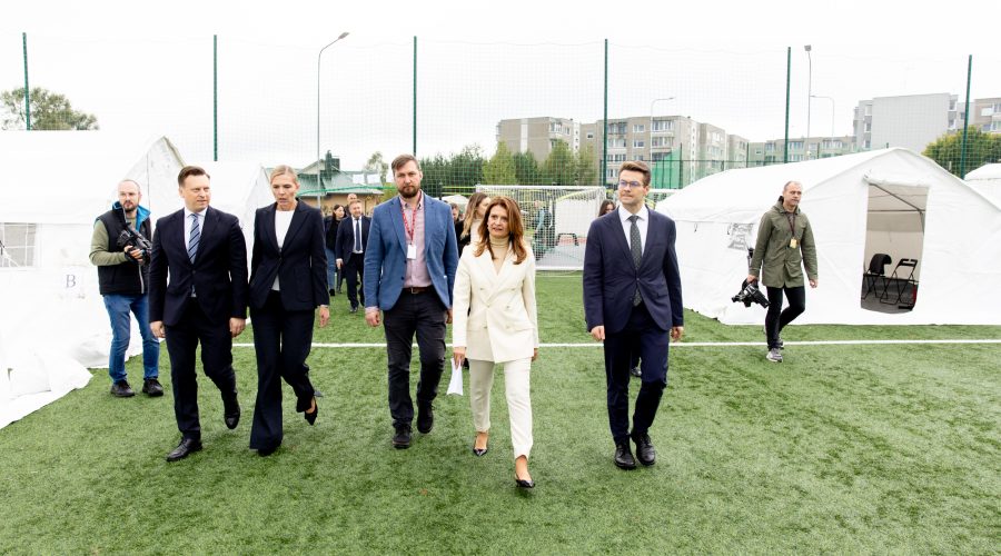 Pratybų „Vyčio skliautas 2024“ metu testuotas pagalbos teikimas evakuotiems gyventojams