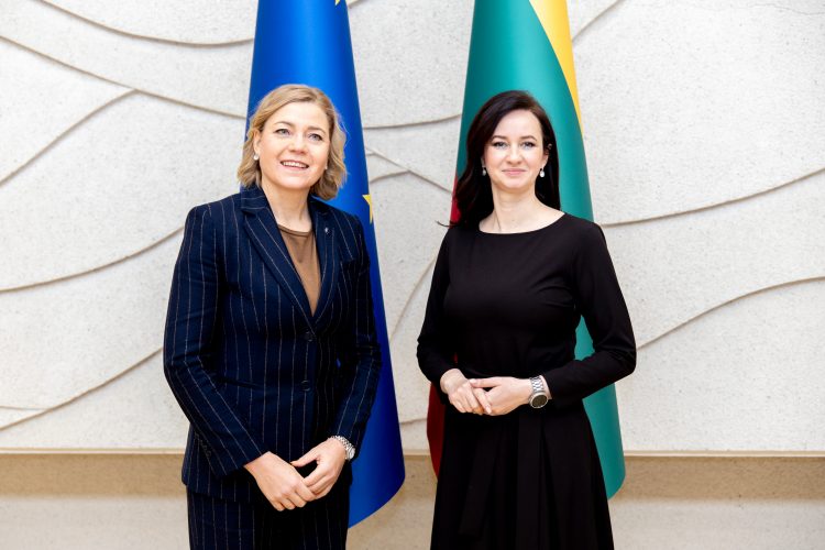 Premjerė aptarė ES atsaką į hibridines grėsmes su eurokomisare Henna Virkkunen