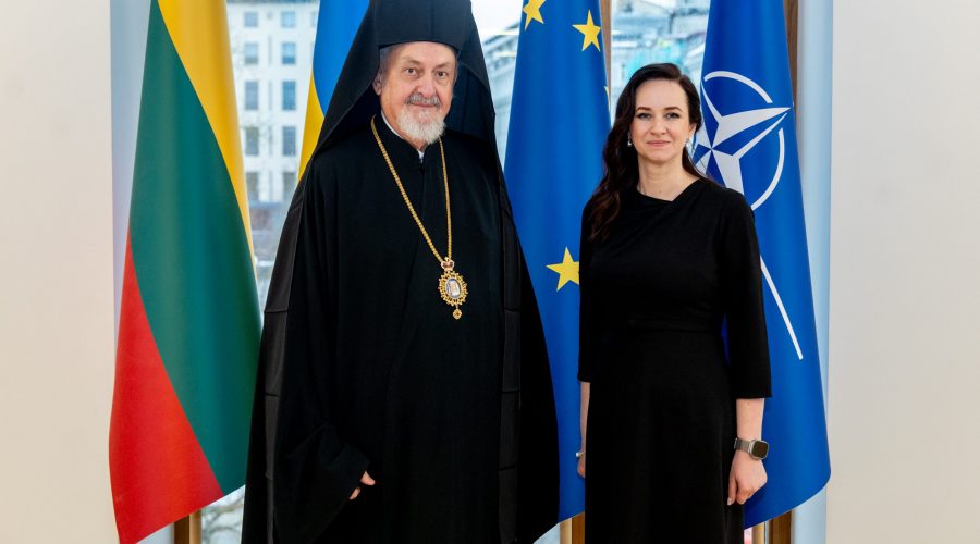 Ministrė Pirmininkė susitiko su Konstantinopolio ekumeninio patriarchato metropolitu Emanueliu