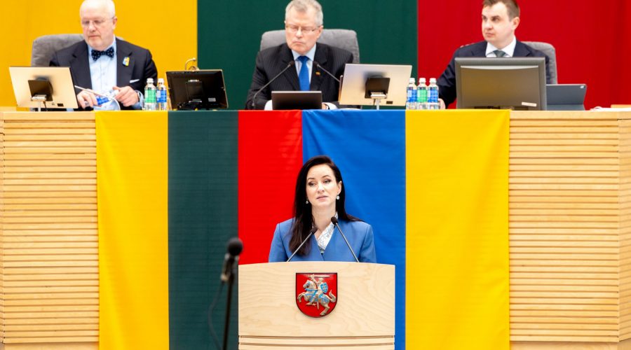 Premjerė pristatė Vyriausybės prioritetus prasidėjusioje Seimo pavasario sesijoje